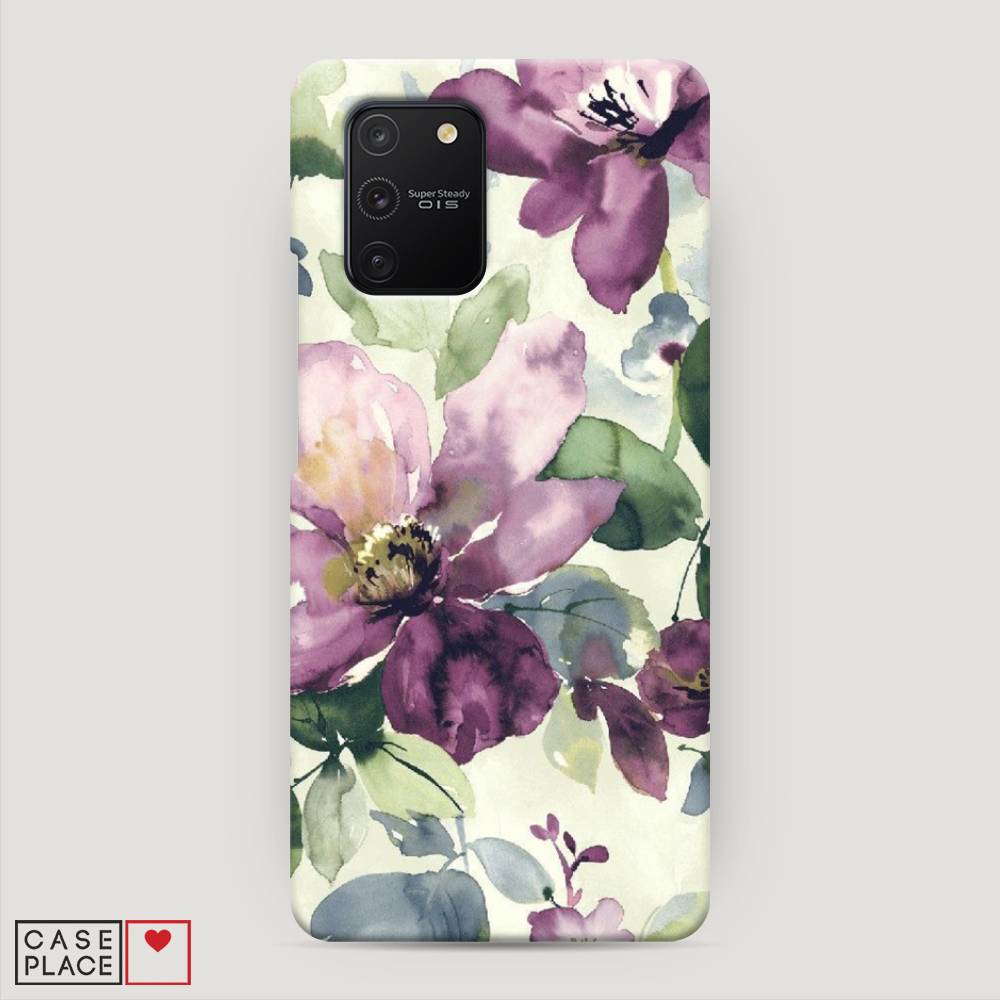 

Пластиковый чехол "Сиреневые цветы-акварель" на Samsung Galaxy A91, 29920-7