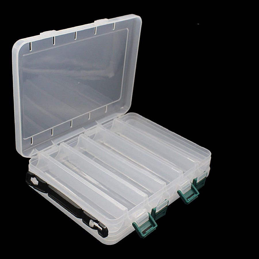 Коробка рыболовная Kushiro, 20,3x15x4,2см, двусторонняя, прозрачная (10 отделений)