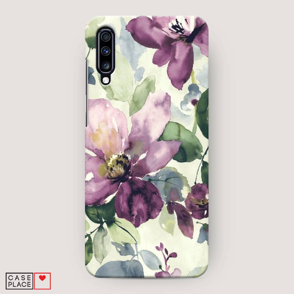 

Пластиковый чехол "Сиреневые цветы-акварель" на Samsung Galaxy A70, 28120-7