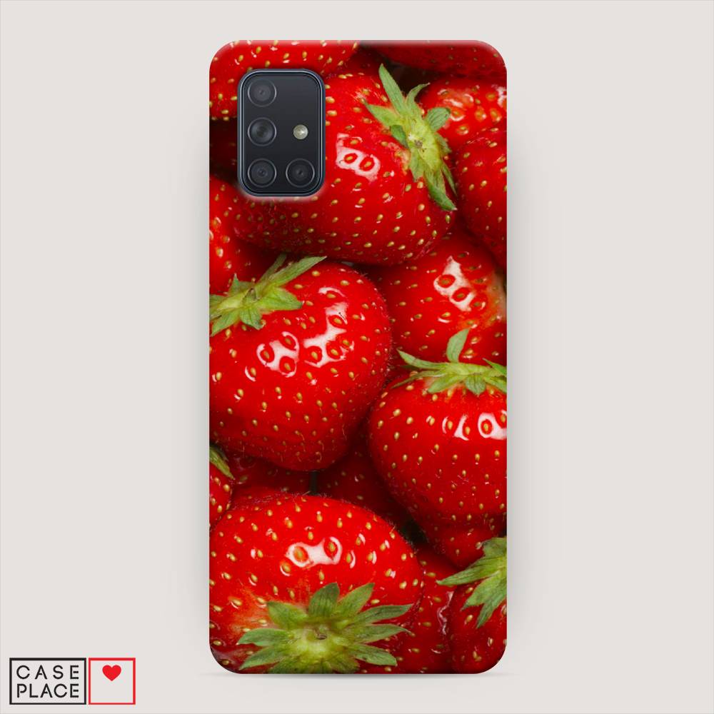 

Пластиковый чехол "Клубника" на Samsung Galaxy A71, 29020-7