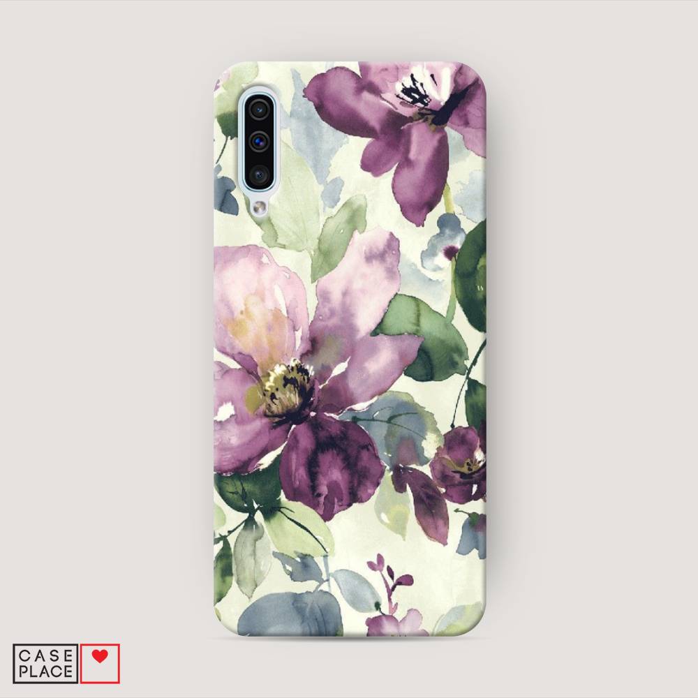 

Пластиковый чехол "Сиреневые цветы-акварель" на Samsung Galaxy A50, 27720-7