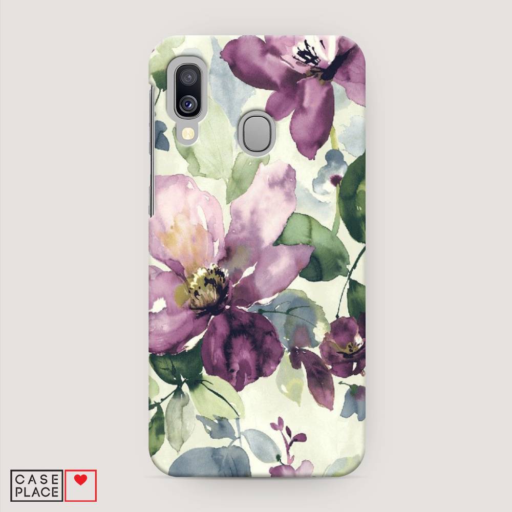 

Пластиковый чехол "Сиреневые цветы-акварель" на Samsung Galaxy A40