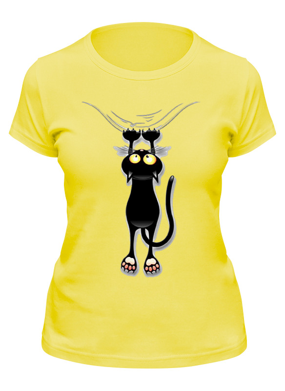 

Футболка женская Printio Кошечка желтая 2XL, Желтый, Кошечка
