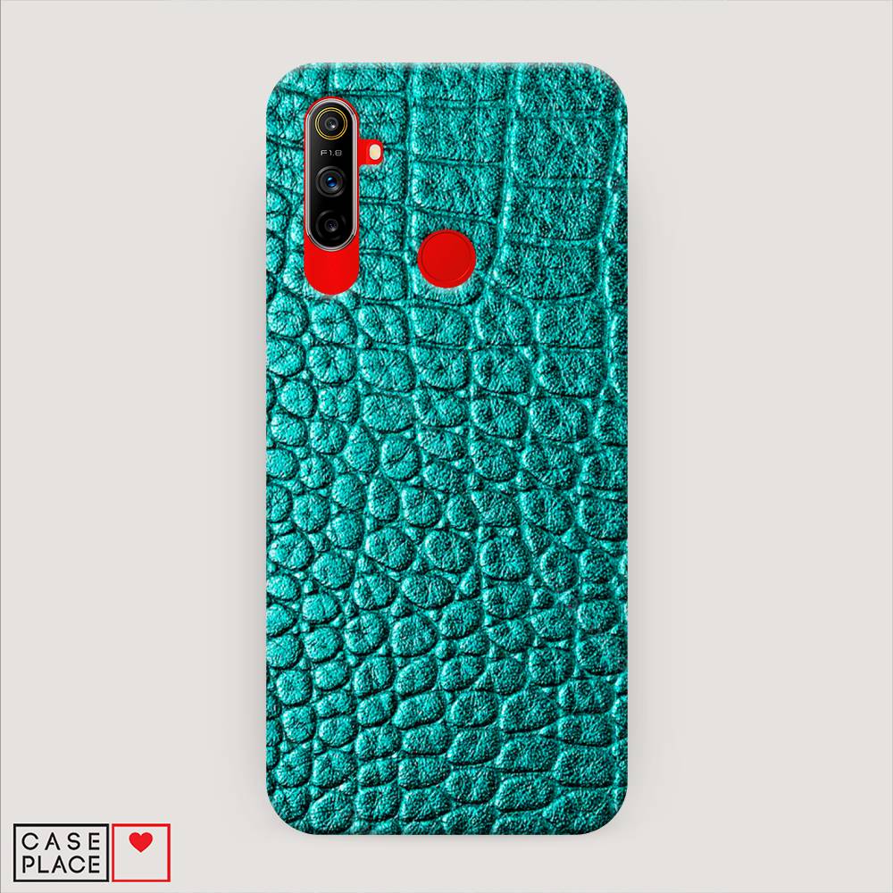 

Пластиковый чехол "Бирюзовая змея" на Realme C3, 253020-2