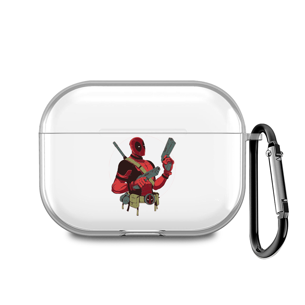 

Чехол для наушников AirPods Pro 2 "Дэдпул в белом кругу", AIPC-440-9E-1