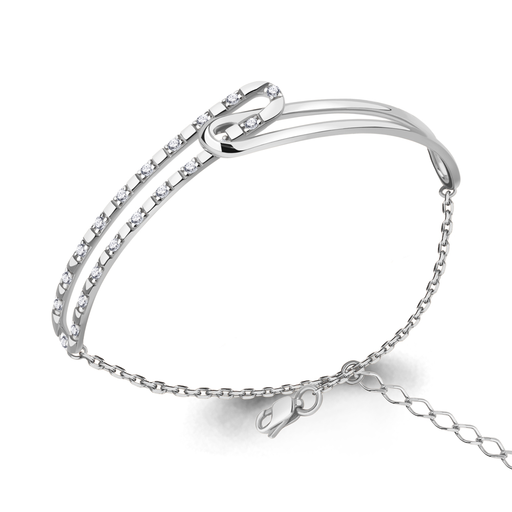 

Браслет из серебра с фианитом Aquamarine Aquamarine 74696А_925_р р. 16, 74696А_925_р