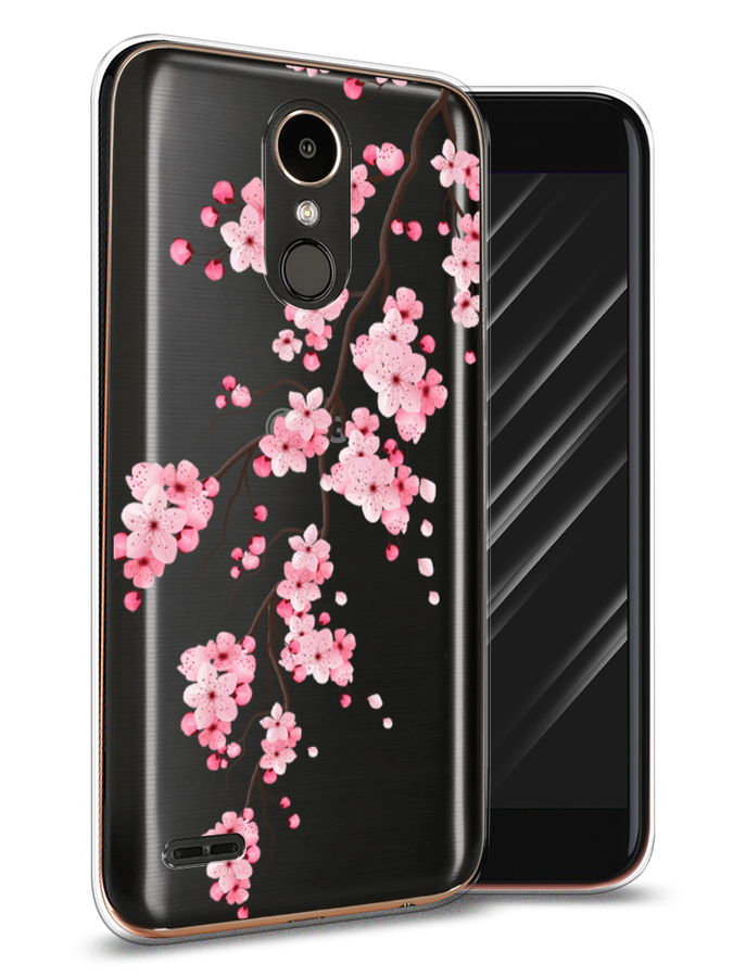 

Чехол Awog на LG K10 2017 "Розовая сакура", Розовый;коричневый, 81350-8