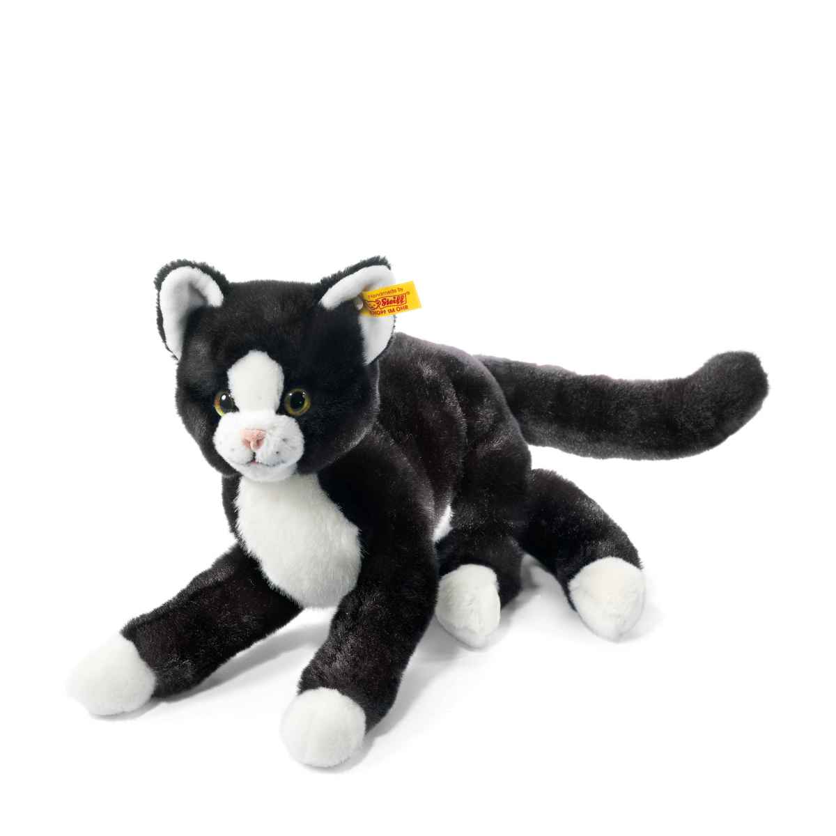 Мягкая игрушка Steiff Mimmi Dangling Cat черно-белый мягкая игрушка steiff mimmi dangling cat черно белый