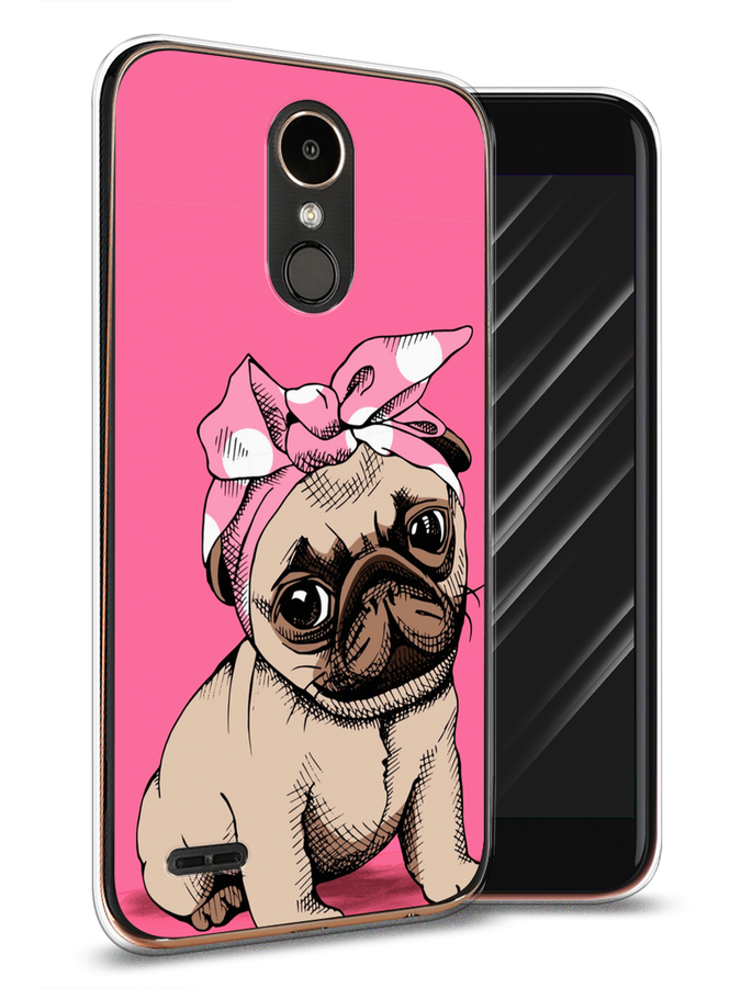 

Чехол Awog на LG K10 2017 "Dog Pin-Up", Розовый;бежевый, 81350-2