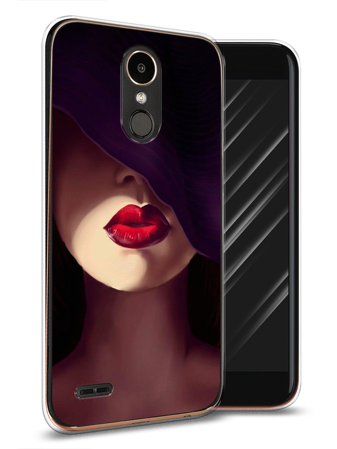 

Чехол Awog на LG K10 2017 "Красные губы", Черный;бежевый;красный, 81350-7