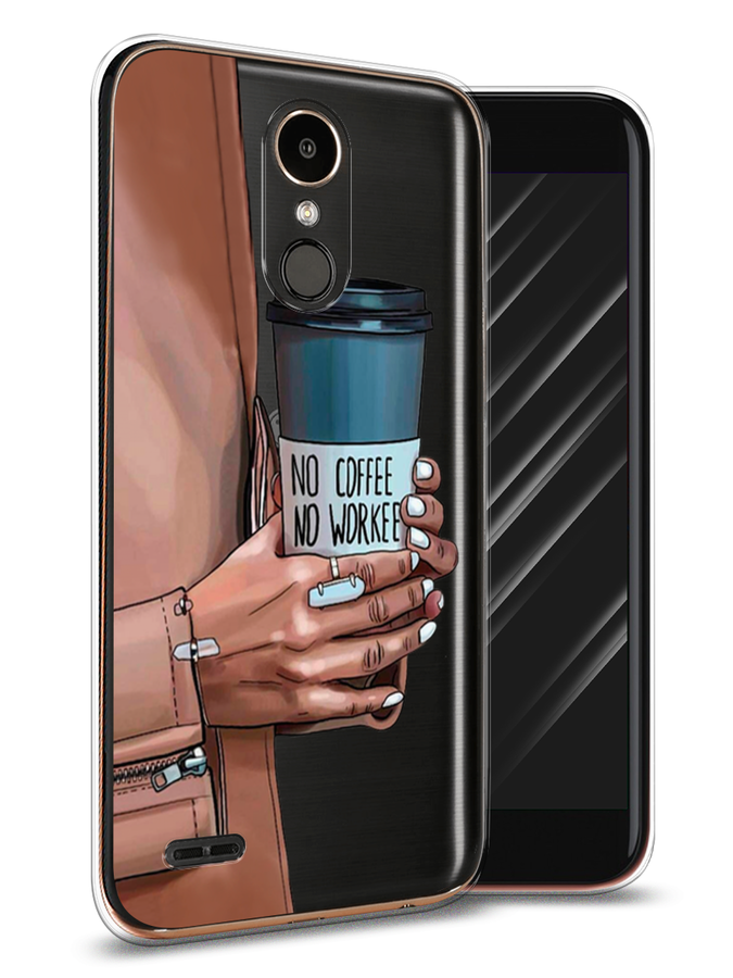 

Чехол Awog на LG K10 2017 "No coffee", Коричневый;серый, 81350-7