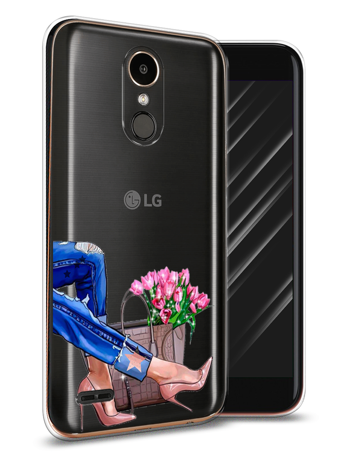 

Чехол Awog на LG K10 2017 "Каблучки", Голубой;коричневый;розовый, 81350-7