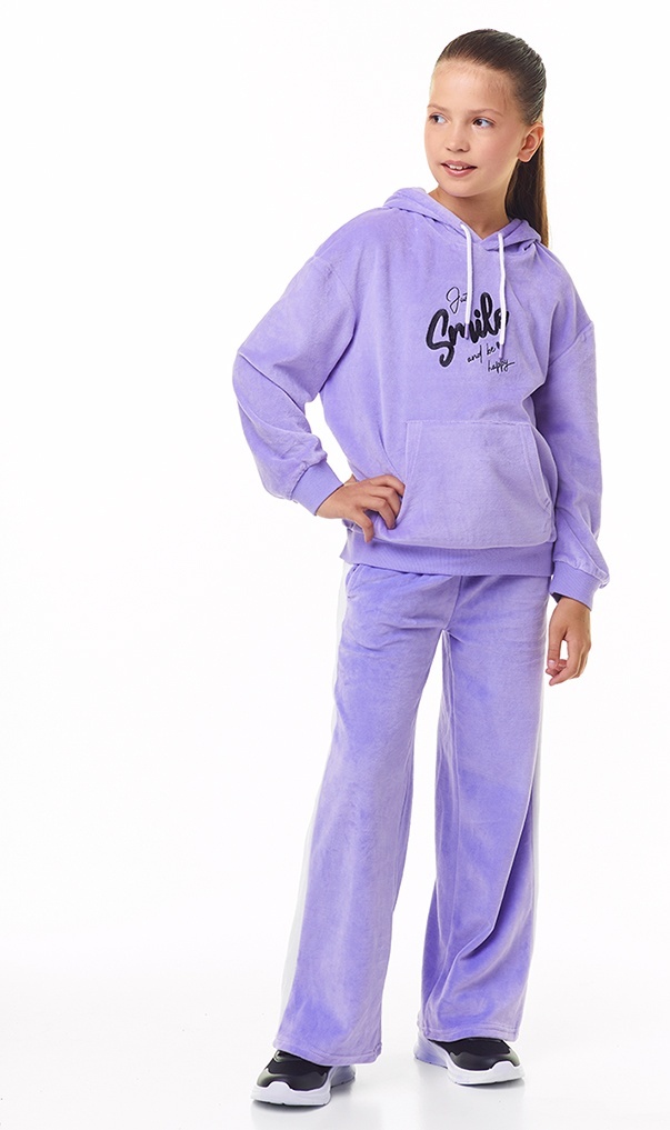 

Брюки детские Kari AW24C86403219, фиолетовый; белый, 128, 233627