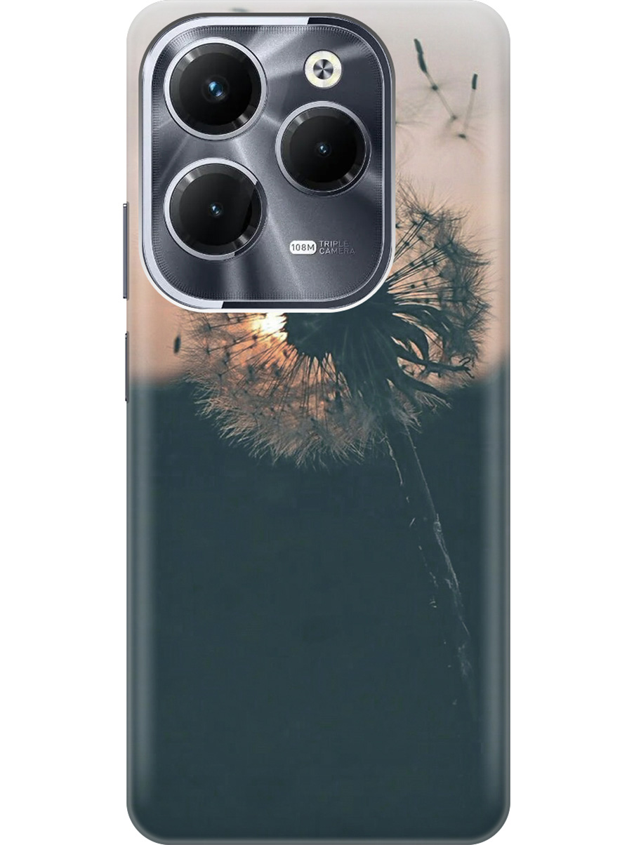 

Силиконовый чехол на Infinix Hot 40 / Hot 40 Pro с рисунком "Одуванчик на закате", Серый;черный, 20011884