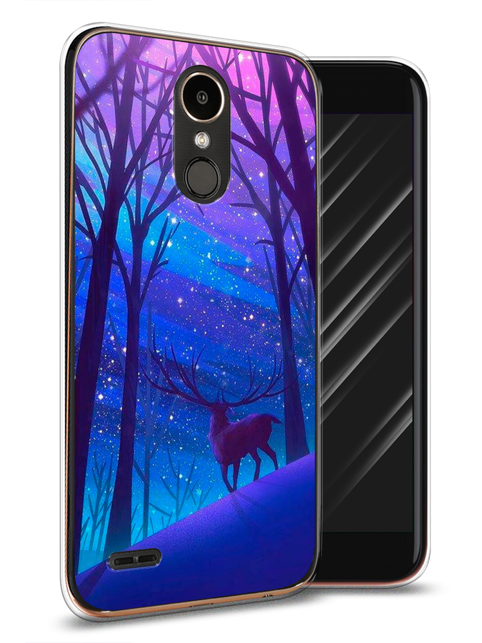 

Чехол Awog на LG K10 2017 "Северный олень", Фиолетовый;голубой;синий, 81350-2