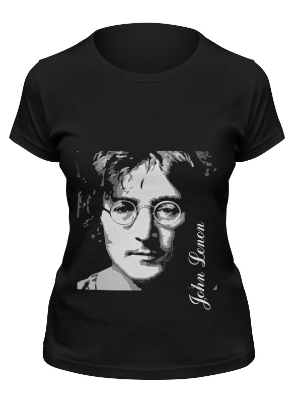 

Футболка женская Printio John lennon черная 2XL, Черный, John lennon