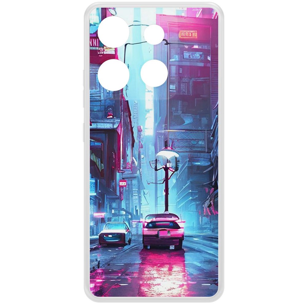 

Чехол-накладка Krutoff Clear Case Киберпанк Улица для INFINIX Smart 7 HD, Прозрачный