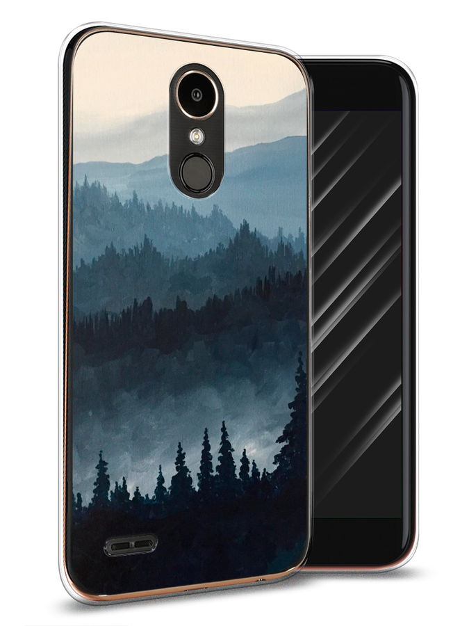 

Чехол Awog на LG K10 2017 "Туманные горы", Бежевый;серый;черный, 81350-4