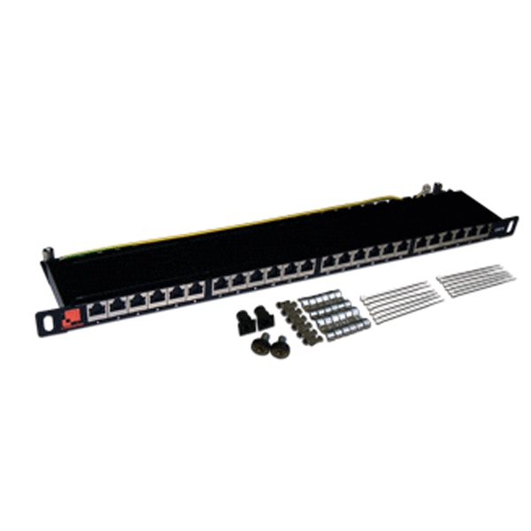 Lanmaster Патч-панель Lanmaster LAN-PPC24U5E 19" 0.5U 24xRJ45 кат.5e UTP черный