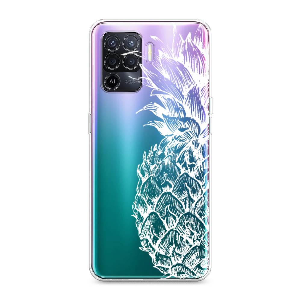 

Чехол Awog на Oppo Reno 5 Lite "Ананас графика белая", Разноцветный, 255150-10