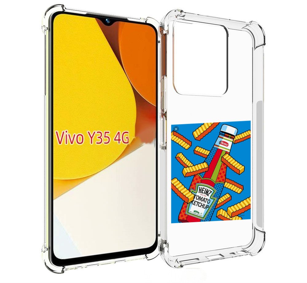 

Чехол MyPads картошка с соусом для Vivo Y35 4G 2022 / Vivo Y22, Прозрачный, Tocco