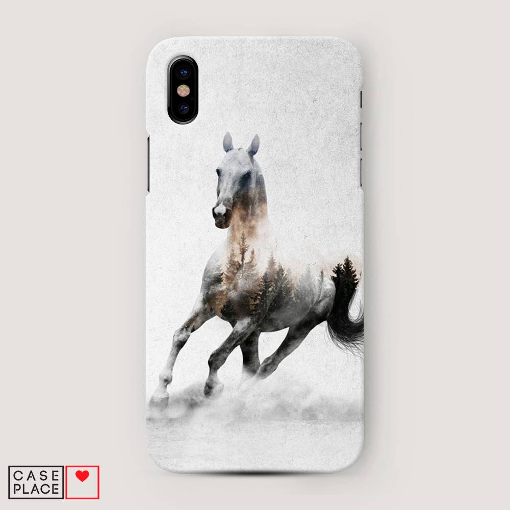 

Пластиковый чехол "Лошадь лес" на Apple iPhone XS Max (10S Max), 11920-1