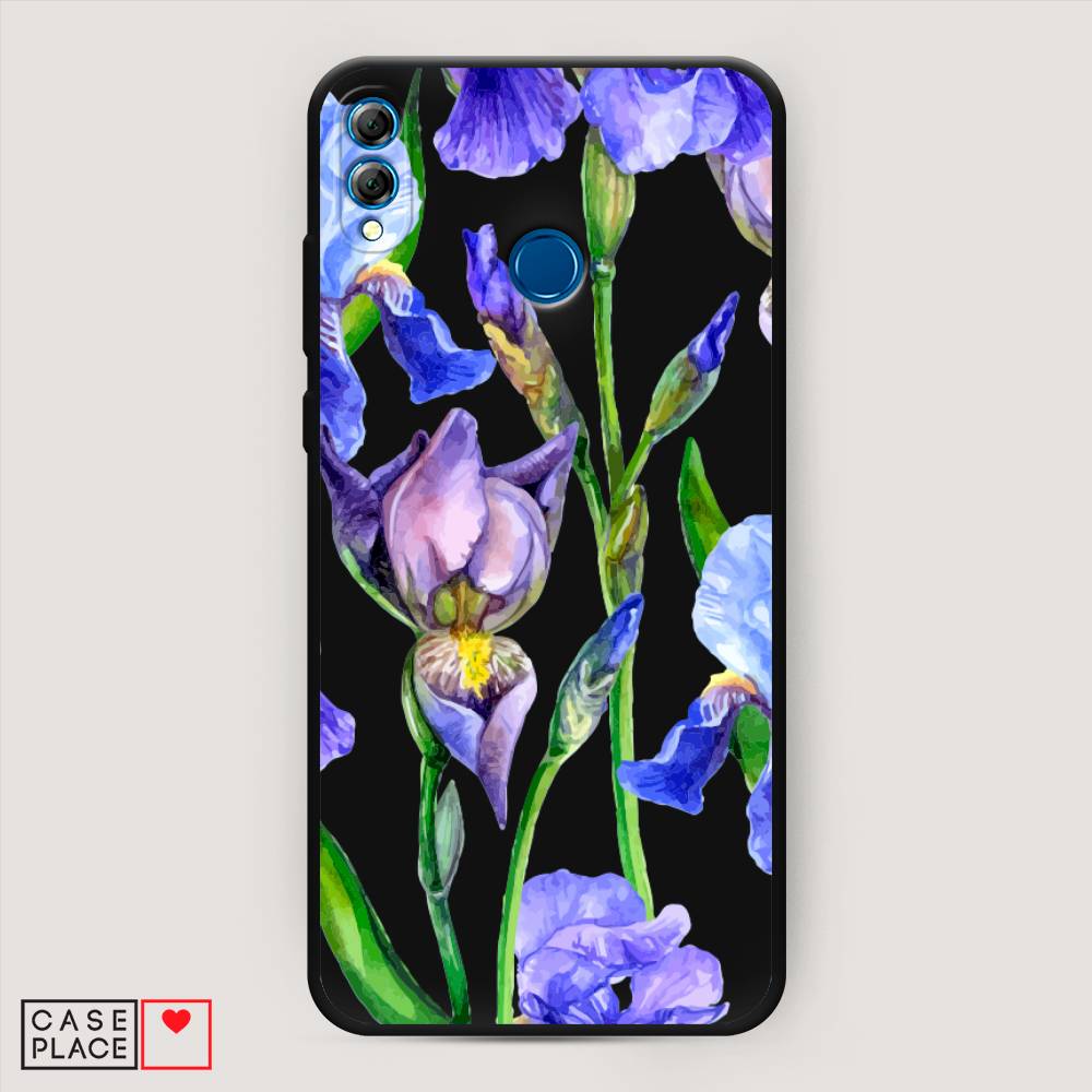 фото Чехол awog "синие ирисы" для honor 8x