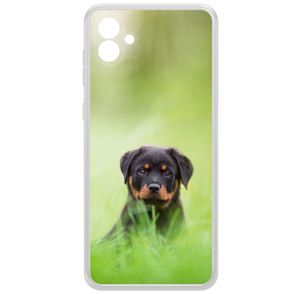

Чехол-накладка Krutoff Clear Case Щенок ротвейлера для Samsung Galaxy A04e (A042), Прозрачный