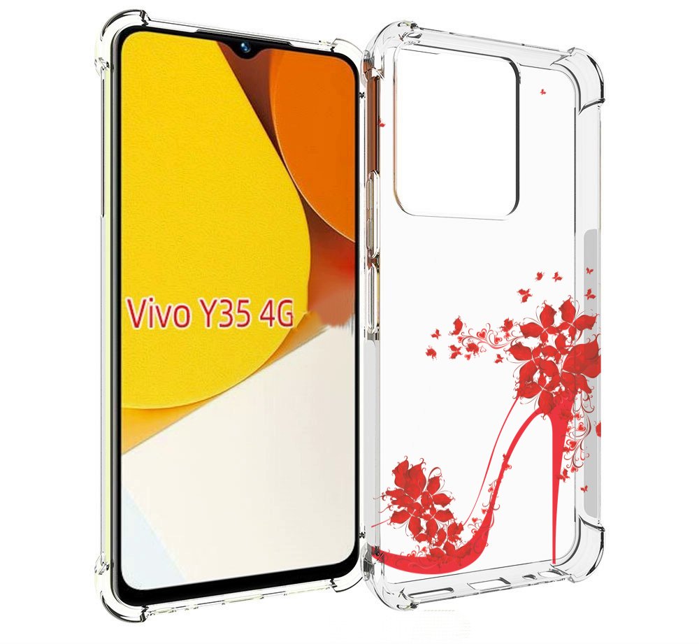 

Чехол MyPads каблук-в-цветах для Vivo Y35 4G 2022 / Vivo Y22, Прозрачный, Tocco
