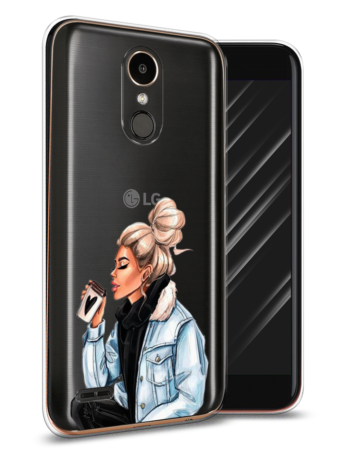 

Чехол Awog на LG K10 2017 "Cute girl", Коричневый;бежевый, 81350-7
