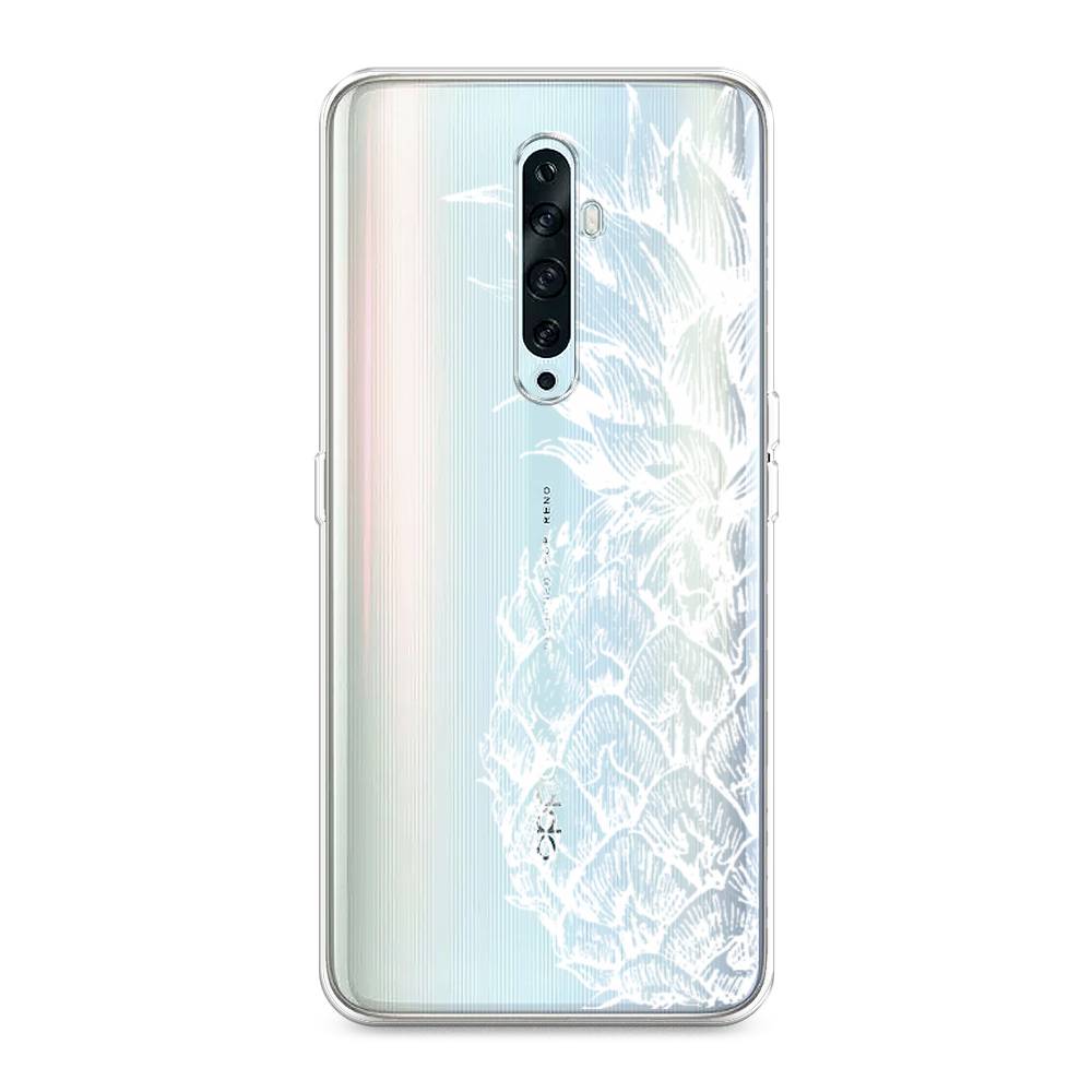

Чехол Awog на Oppo Reno 2Z "Ананас графика белая", Разноцветный, 251850-10