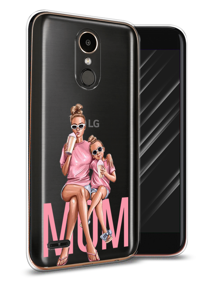 

Чехол Awog на LG K10 2017 "Lovely mom", Синий;бежевый;розовый, 81350-7