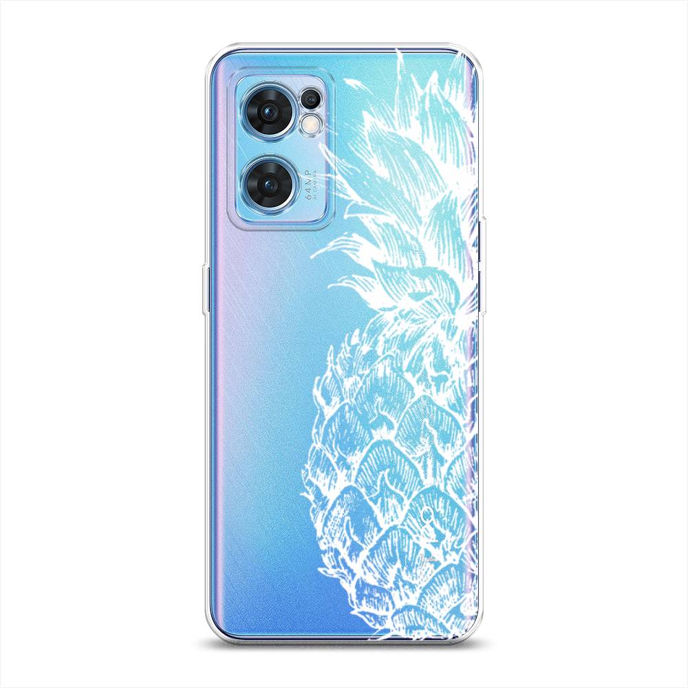 

Чехол Awog на Oppo Find X5 Lite "Ананас графика белая", Разноцветный, 259850-10