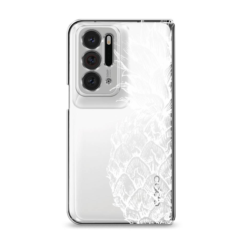 

Чехол Awog на Oppo Find N "Ананас графика белая", Разноцветный, 259650-10