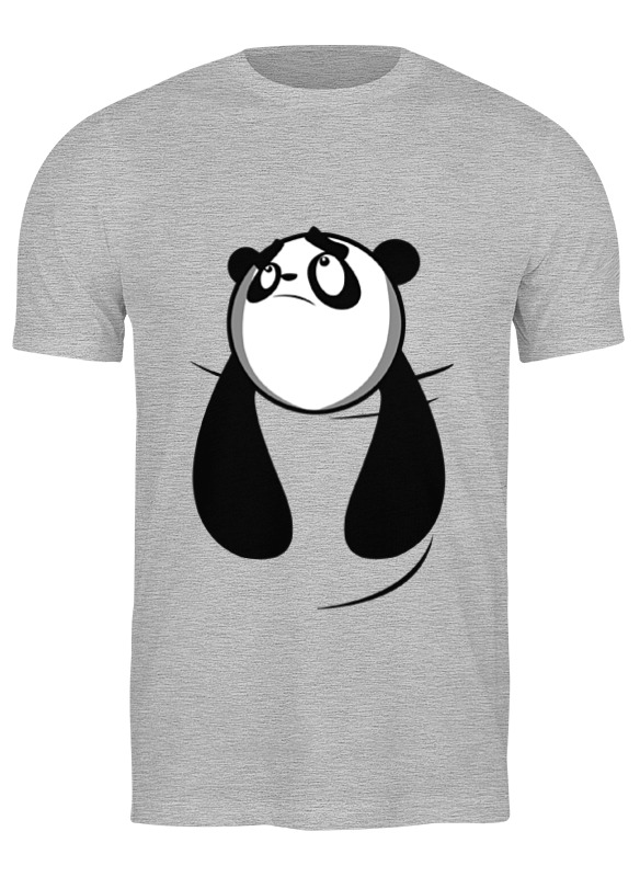 

Футболка мужская Printio Панда (panda) серая S, Серый, Панда (panda)