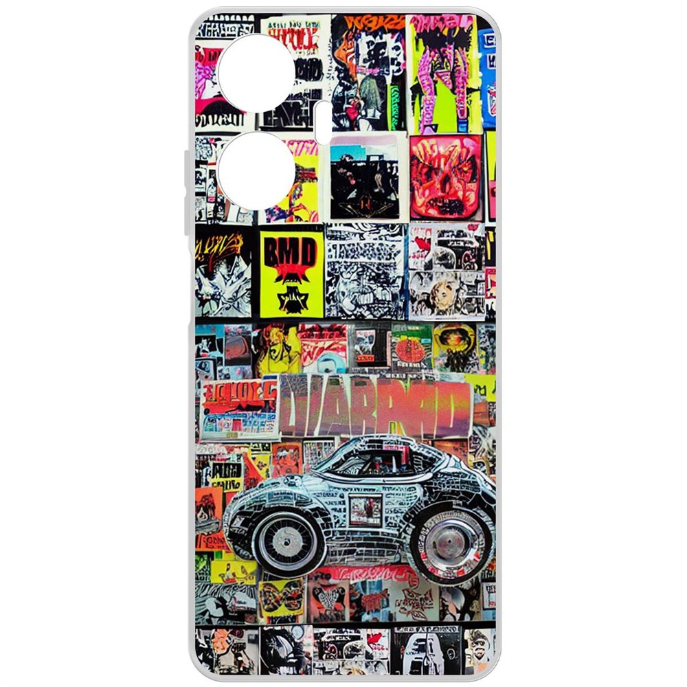 

Чехол-накладка Krutoff Clear Case Автопамфлет для Realme C55, Прозрачный