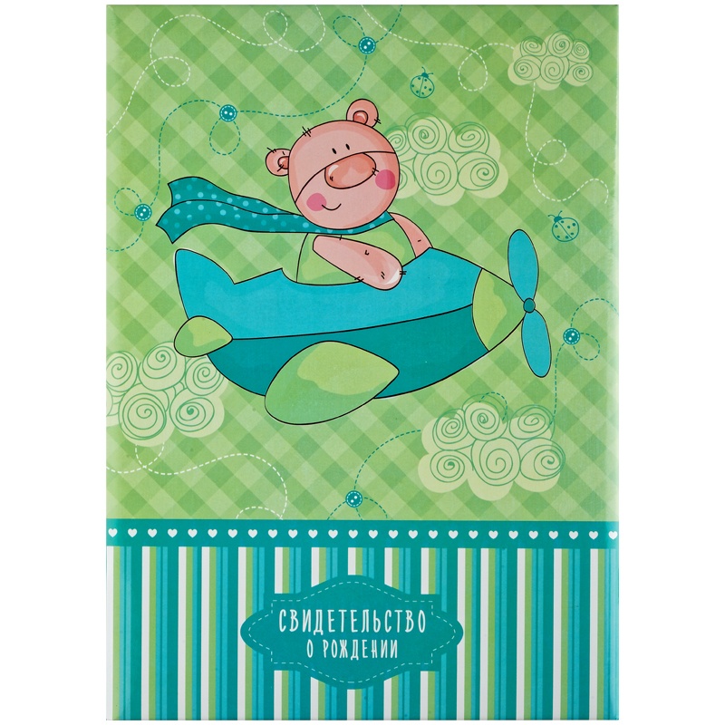 

Папка адресная OfficeSpace 277216 для свидетельства о рождении голубая A4