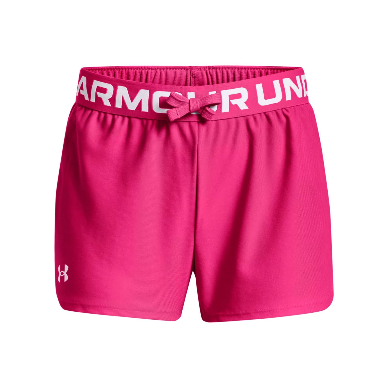 фото Шорты детские under armour play up solid shorts 1363372-695 цв.розовый р.152