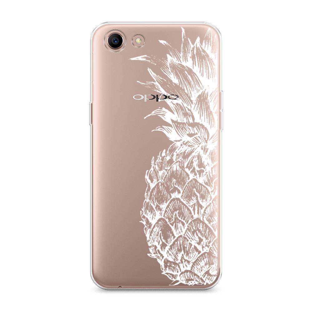 

Чехол Awog на Oppo A83 "Ананас графика белая", Разноцветный, 250150-10
