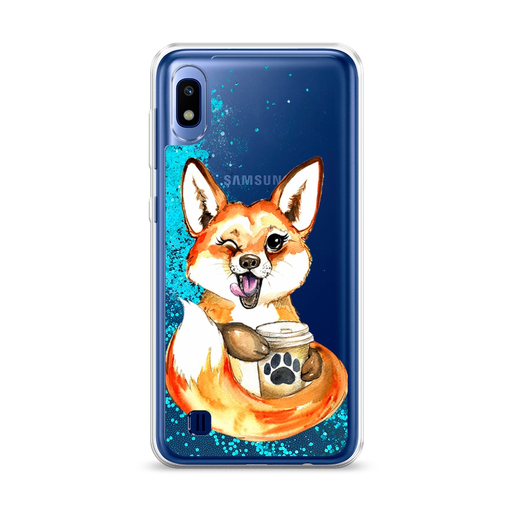 

Чехол Awog на Samsung Galaxy A10 "Подмигивающая лиса с кофе", Разноцветный, 27993-1