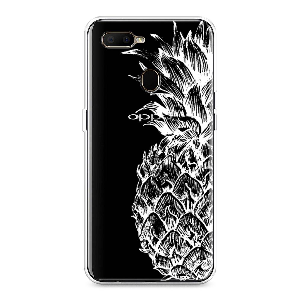

Чехол Awog на Oppo A5s "Ананас графика белая", Разноцветный, 252350-10