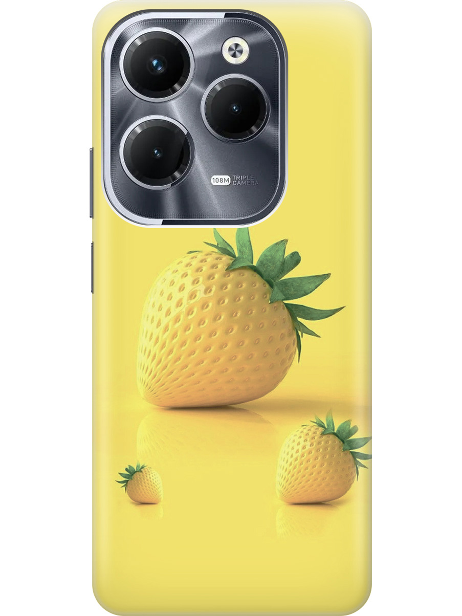 

Силиконовый чехол на Infinix Hot 40 / Hot 40 Pro с рисунком "Желтая клубника", Черный, 20011884