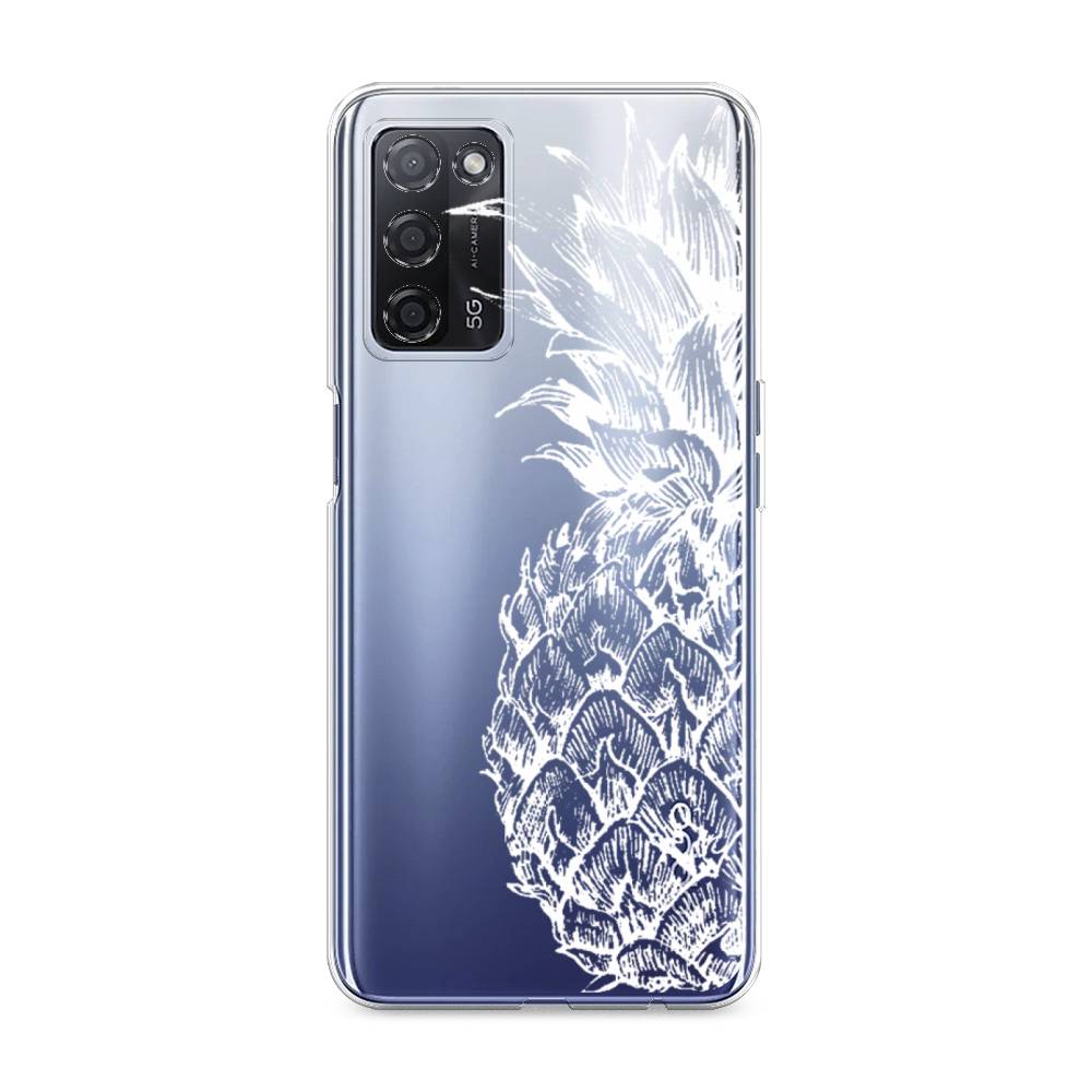

Чехол Awog на Oppo A55 5G "Ананас графика белая", Разноцветный, 256250-10
