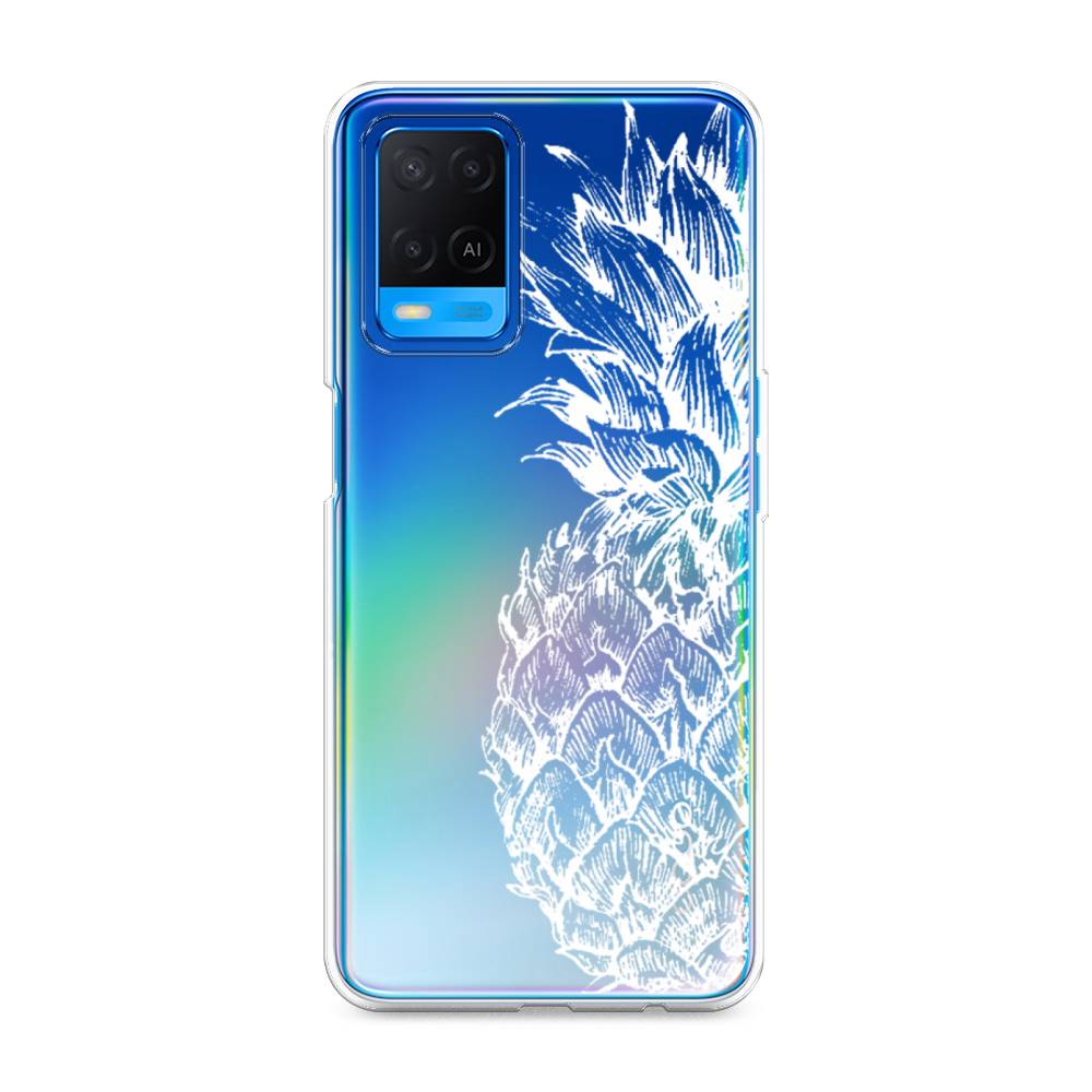 

Чехол Awog на Oppo A54 "Ананас графика белая", Разноцветный, 256150-10