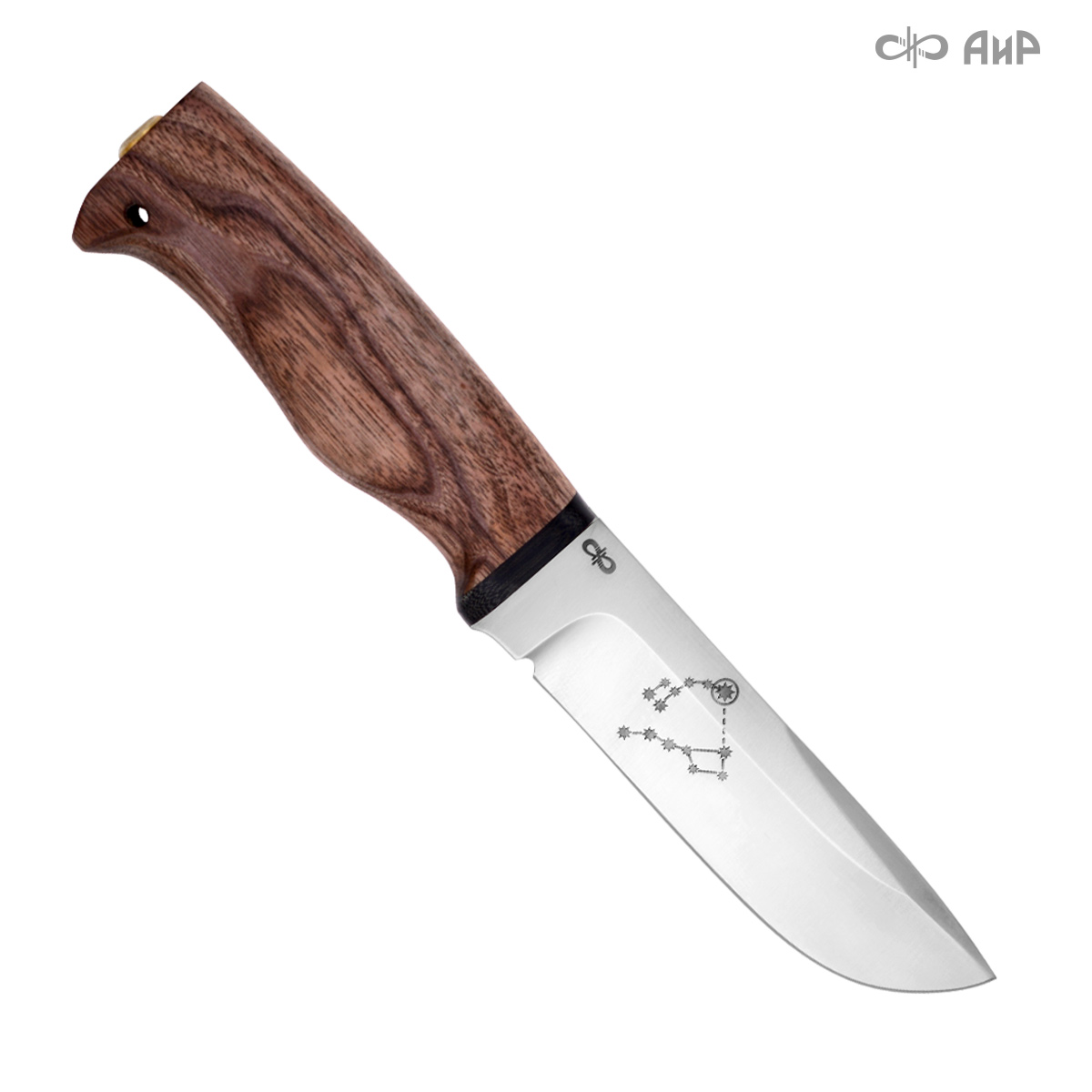 Нож туристический АиР Златоуст Полярный-2 рукоять орех сталь 95х18