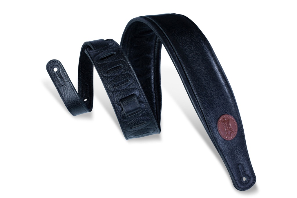 

MSS2-BLK Signature Series Ремень для гитары, кожаный, черный, Levy's, MSS2-BLK
