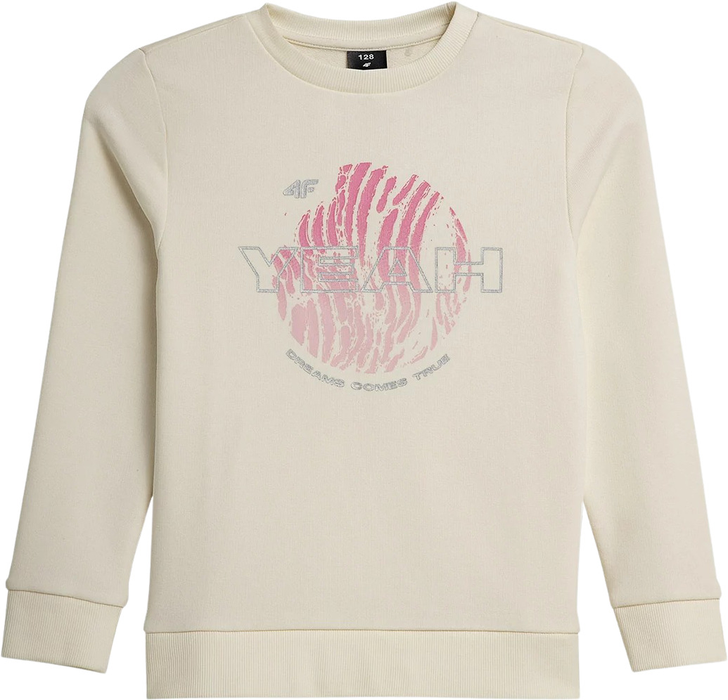 

Свитшот детский 4F Girl'S Longsleeves HJZ21-JTSDL002A-11S цв.белый р.164, HJZ21-JTSDL002