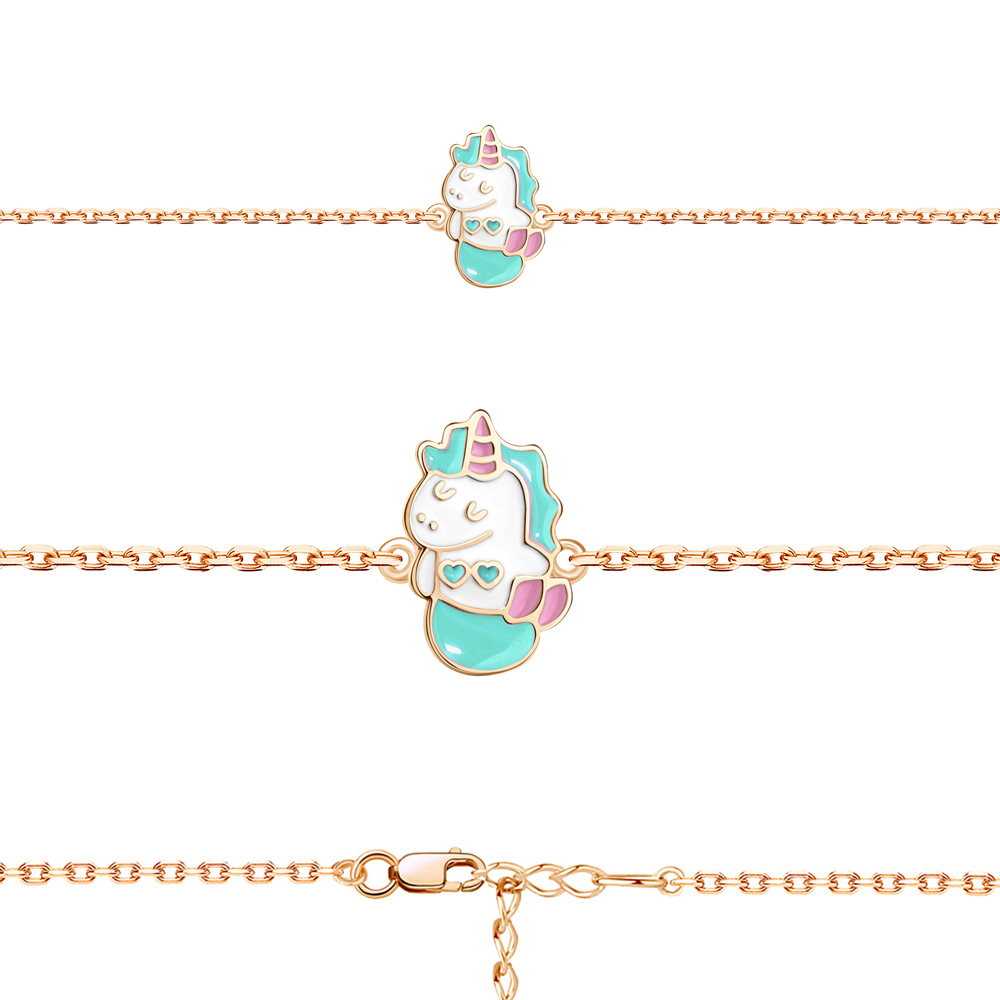 

Браслет из серебра с эмалью р.  Aquamarine 74686_925_з, 74686_925_з