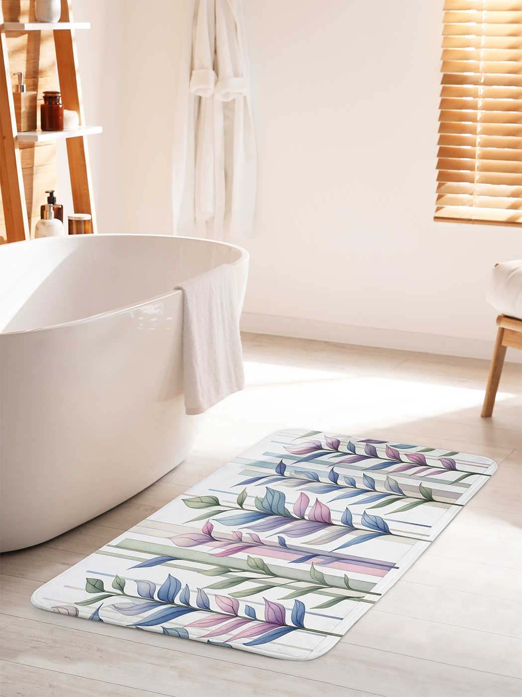 

Коврик для ванной туалета душа JoyArty "Нежные листья", bath_sd2327_60x100