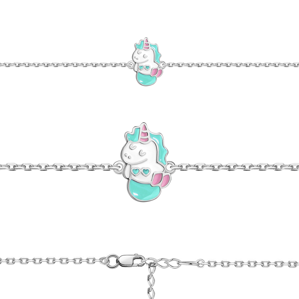 

Браслет из серебра с эмалью р.  Aquamarine 74686_925_р, 74686_925_р